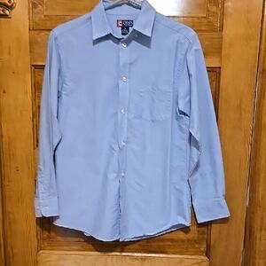 Chaps Long Sleeve Light Blue Button-Down Shirt 18